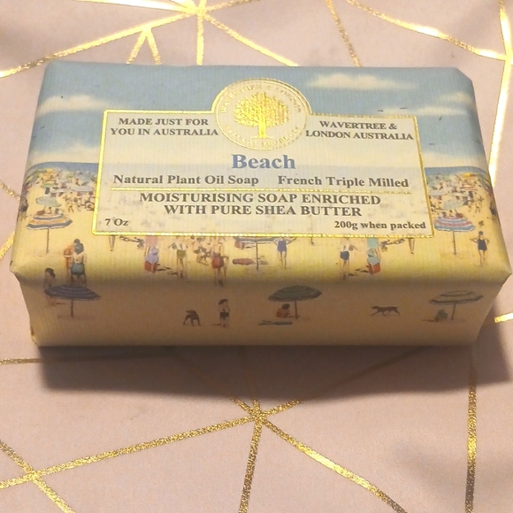 French Milled Australian Beach Natural Plant Oil Soap Pure Shea Butter - Picture 2 of 3